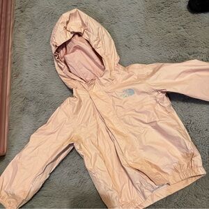 12-18m pink North Face rain jacket